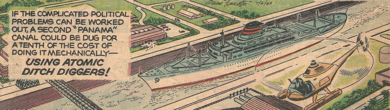 Illustration for article titled This 1960s Comic Strip Claimed Nuclear Explosions Were the Future of Road Construction